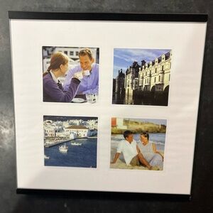 NEW Fetco Picture Frame Tabletop Photo Memorabilia Glass and Black Metal